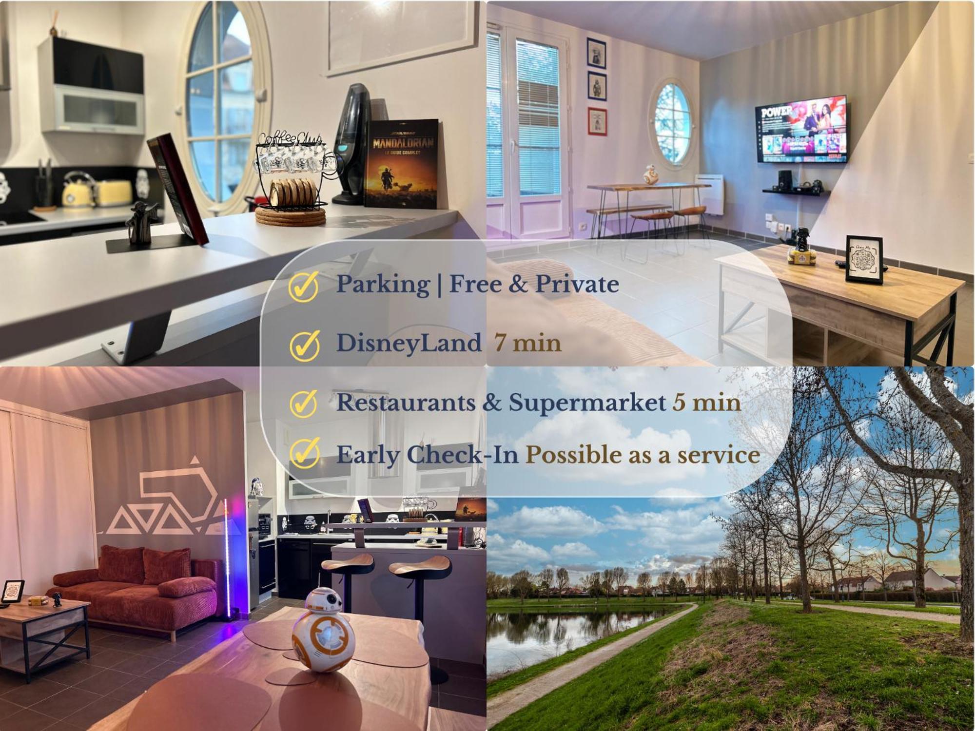 Once Upon A Time - 7Min From Disneyland - Free Private Parking - Self Checkin - Balcony - Barbecue 마그니 레 홍그레 외부 사진